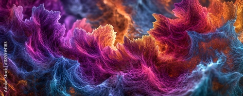 Wallpaper Mural Bright abstract background with intricate textures and vivid glowing tones Torontodigital.ca