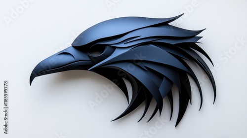 a 3d rendering of an eagle head photo