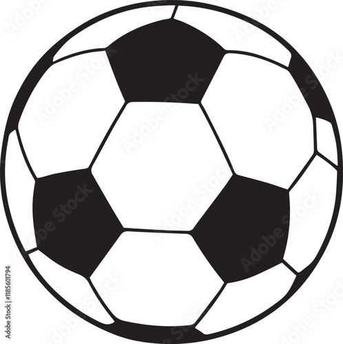Soccer ball or football sport silhouette vector illustration.