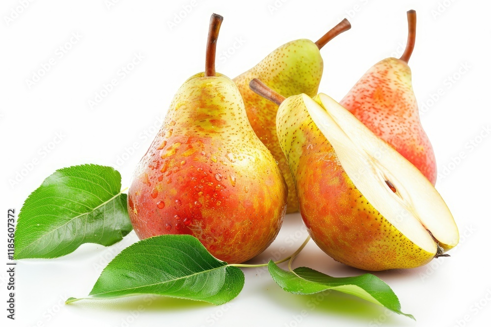 Delicious Pear Fruit on White Background Isolated Photo with Clipping Path Full Depth of Field Delicious Pear Fruit on White Background Isolated Photo with Clipping Path Full Depth of Field