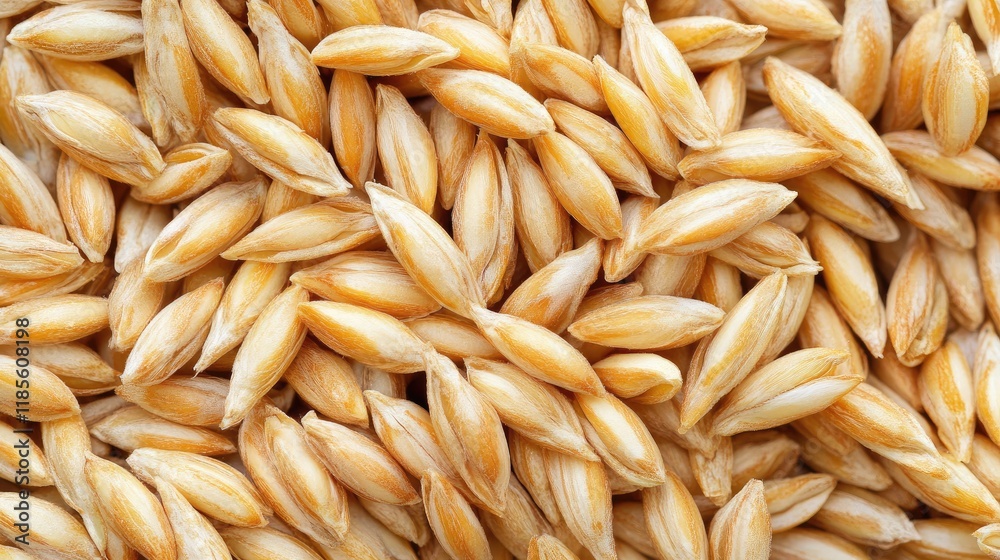 Golden wheat grains close-up showcasing healthy organic carbohydrates for nutrition and culinary use in agriculture and food industry. Golden wheat grains close-up showcasing healthy organic carbohydrates for nutrition and culinary use in agriculture and food industry.