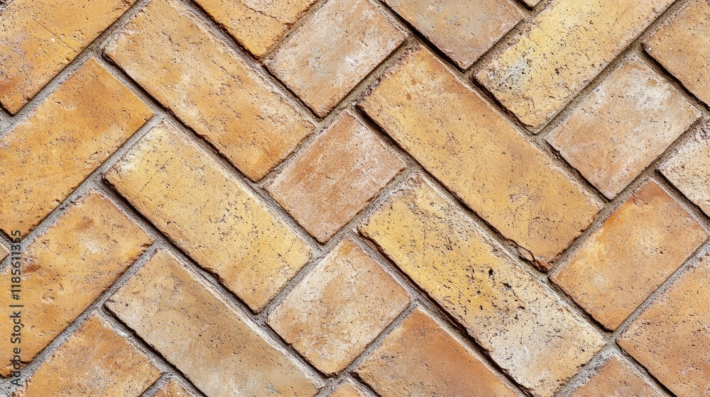 Light brown brick wall in herringbone pattern close up textured background ideal for design projects and advertising space Light brown brick wall in herringbone pattern close up textured background ideal for design projects and advertising space