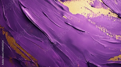 Vibrant purple and gold textured background with rich paint strokes perfect for artistic and creative design projects photo