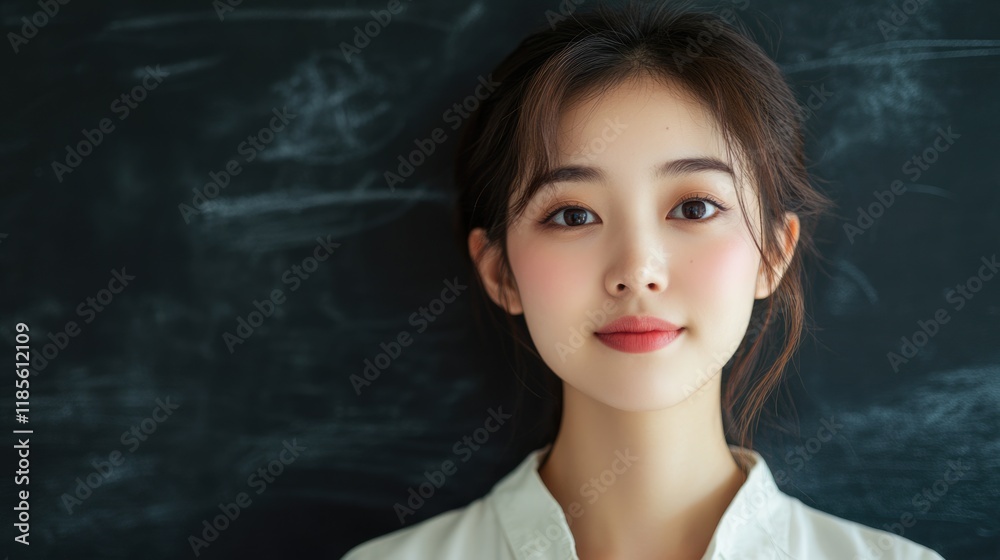 Joyful Asian Educator Engaging Students with Chalkboard Lessons in Vibrant Classroom Setting Joyful Asian Educator Engaging Students with Chalkboard Lessons in Vibrant Classroom Setting