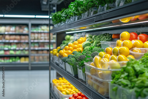 Fresh Produce Display in a Supermarke photo