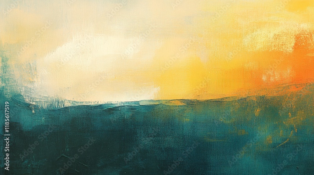 Fototapeta premium Minimalist abstract painting with ethereal colors and textures showcasing subtle brushstrokes in a serene gallery setting