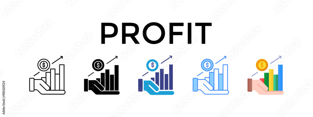Profit Collection With Five Icon Combinations Profit Collection With Five Icon Combinations