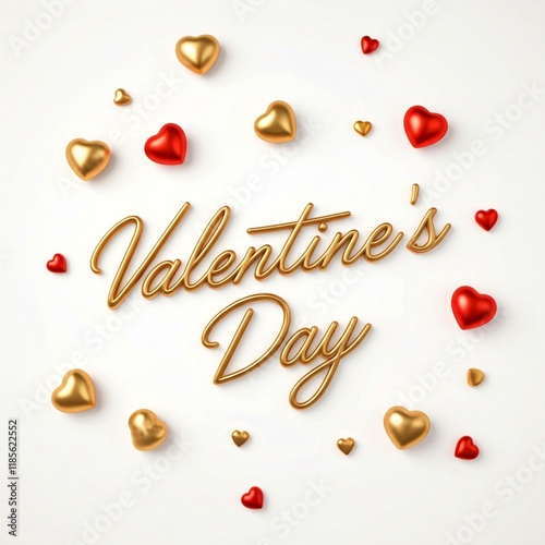 valentine's day background golden heart.