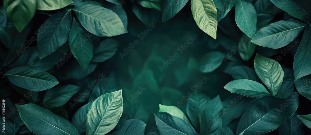 Green foliage background creating a serene natural setting with ample empty space for text or design elements. Green foliage background creating a serene natural setting with ample empty space for text or design elements.