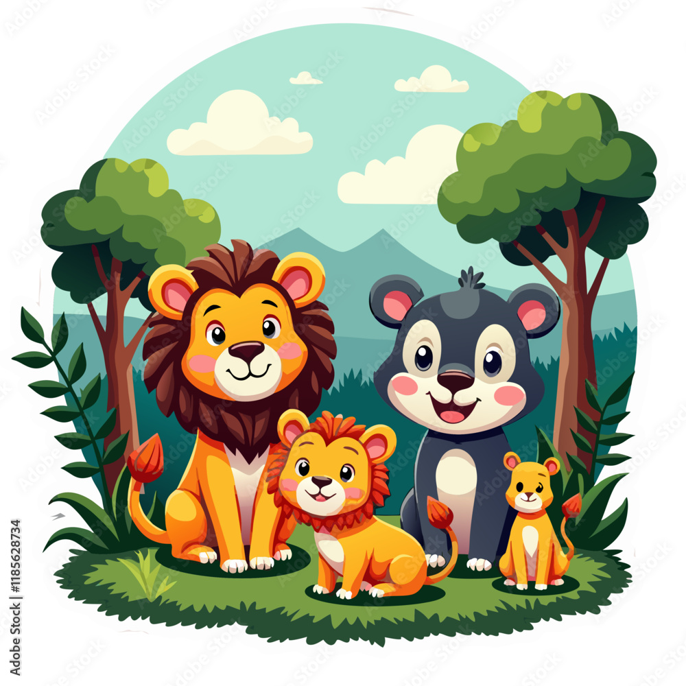 Fototapeta premium animals in the woods