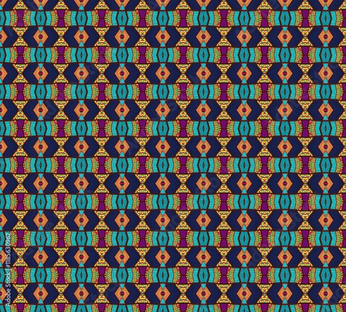 Patterned with Soft Teal. Symmetrical Abstract Pattern Highlighting Layered Textures and Smooth Gra