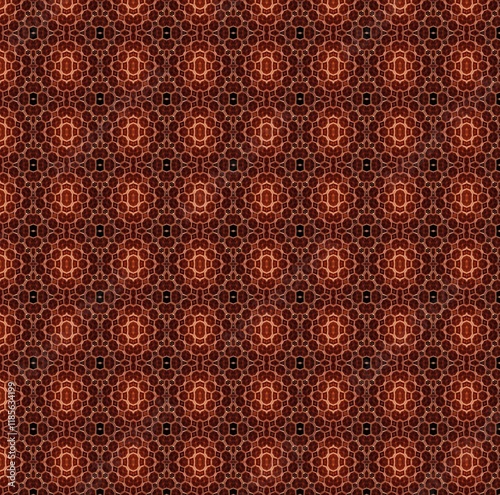 The Deep Red Pattern. Symmetrical Gradient Composition Highlighting Artistic Repetition and Layered