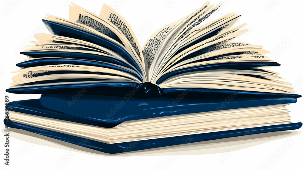 A collection of square hardcover books, both closed and open, set against a white background A collection of square hardcover books, both closed and open, set against a white background