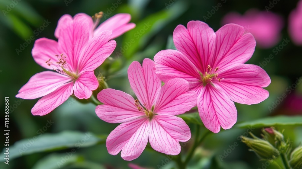 Delicate pink flowers in full bloom with soft green foliage perfect for wallpaper and nature-themed backgrounds Delicate pink flowers in full bloom with soft green foliage perfect for wallpaper and nature-themed backgrounds