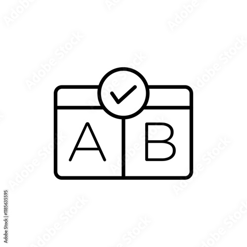 A B test icon Vector logo outline