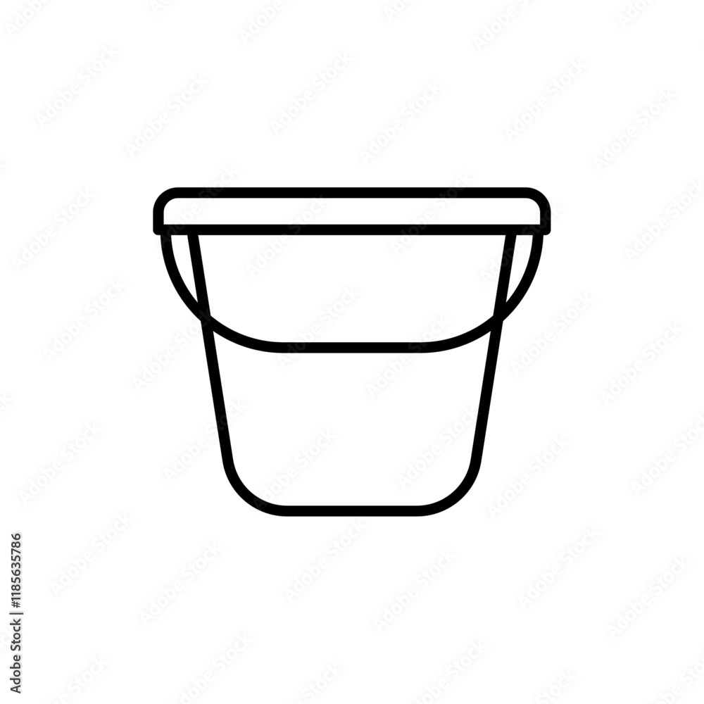 Bucket icon Vector logo outline Bucket icon Vector logo outline
