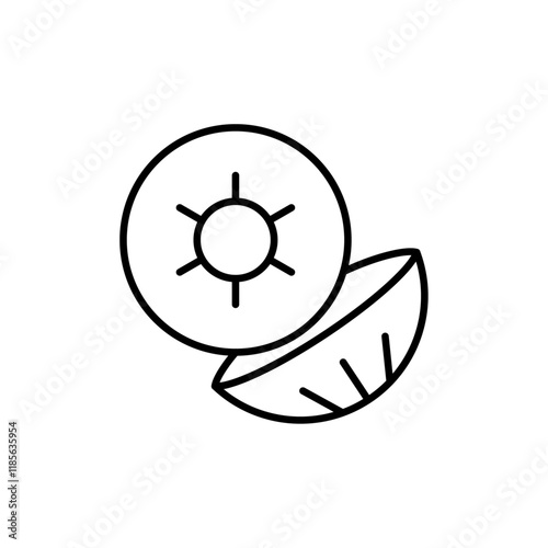 contact lenses icon Vector logo outline