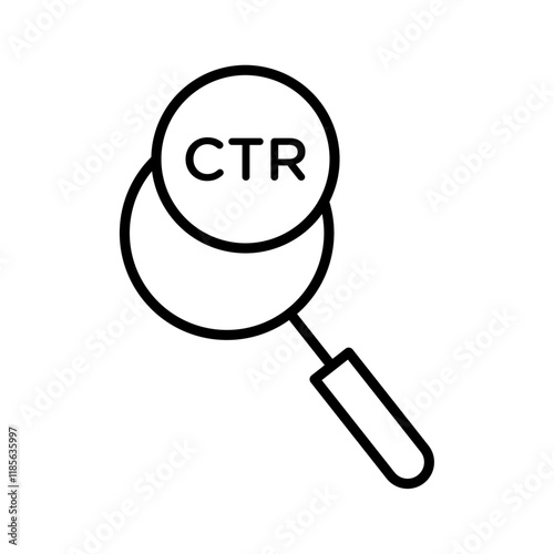 CTR icon Vector logo outline