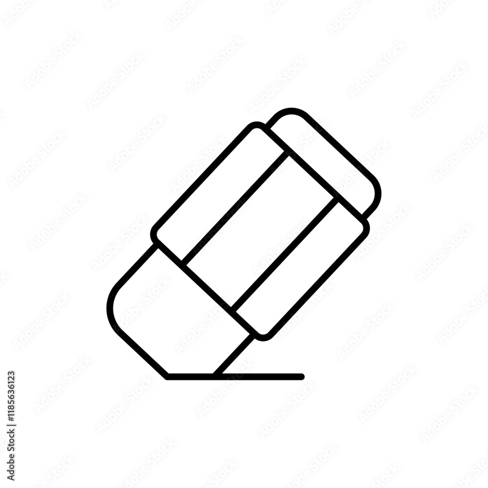 Eraser icon Vector logo outline Eraser icon Vector logo outline
