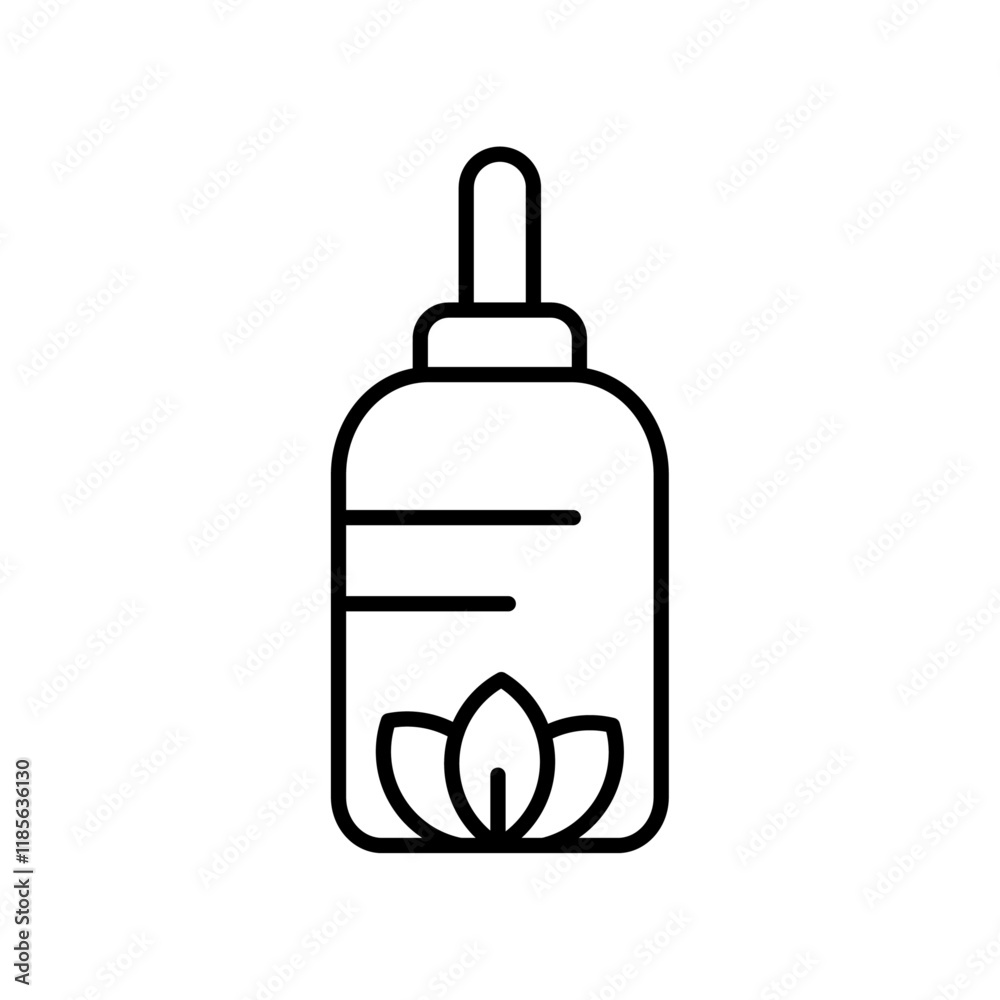 Essential oils icon Vector logo outline Essential oils icon Vector logo outline