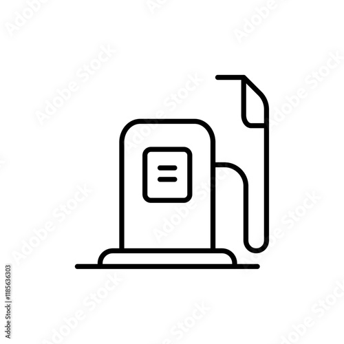 Gas station icon Vector logo outline
