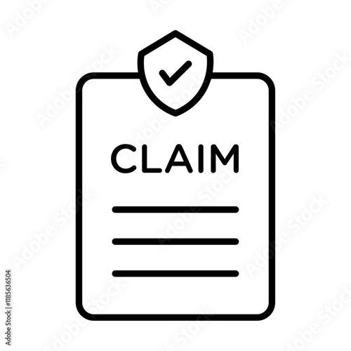Insurance Claim icon Vector logo outline