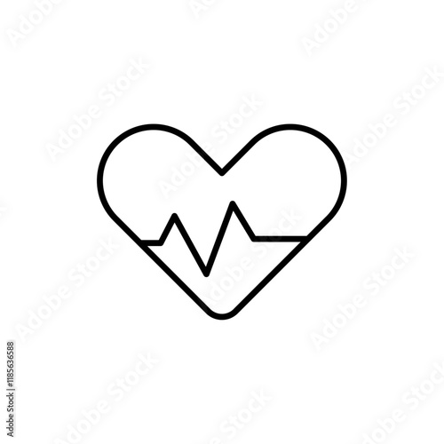 Life insurance icon Vector logo outline