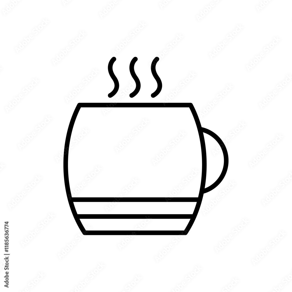 Obraz premium Mug icon Vector logo outline