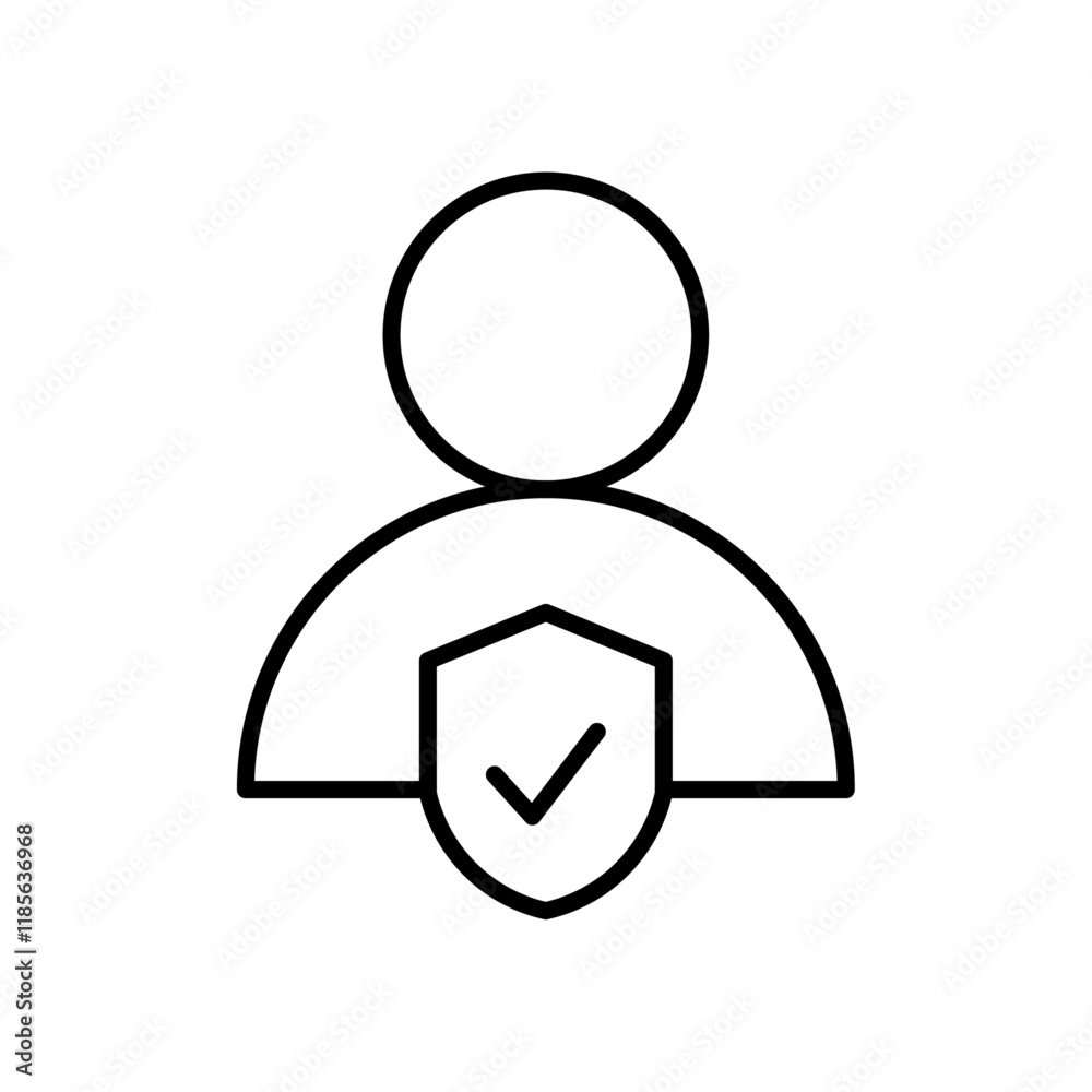 Policyholder icon Vector logo outline Policyholder icon Vector logo outline