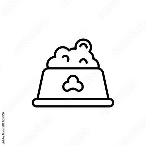 Pet food icon Vector logo outline