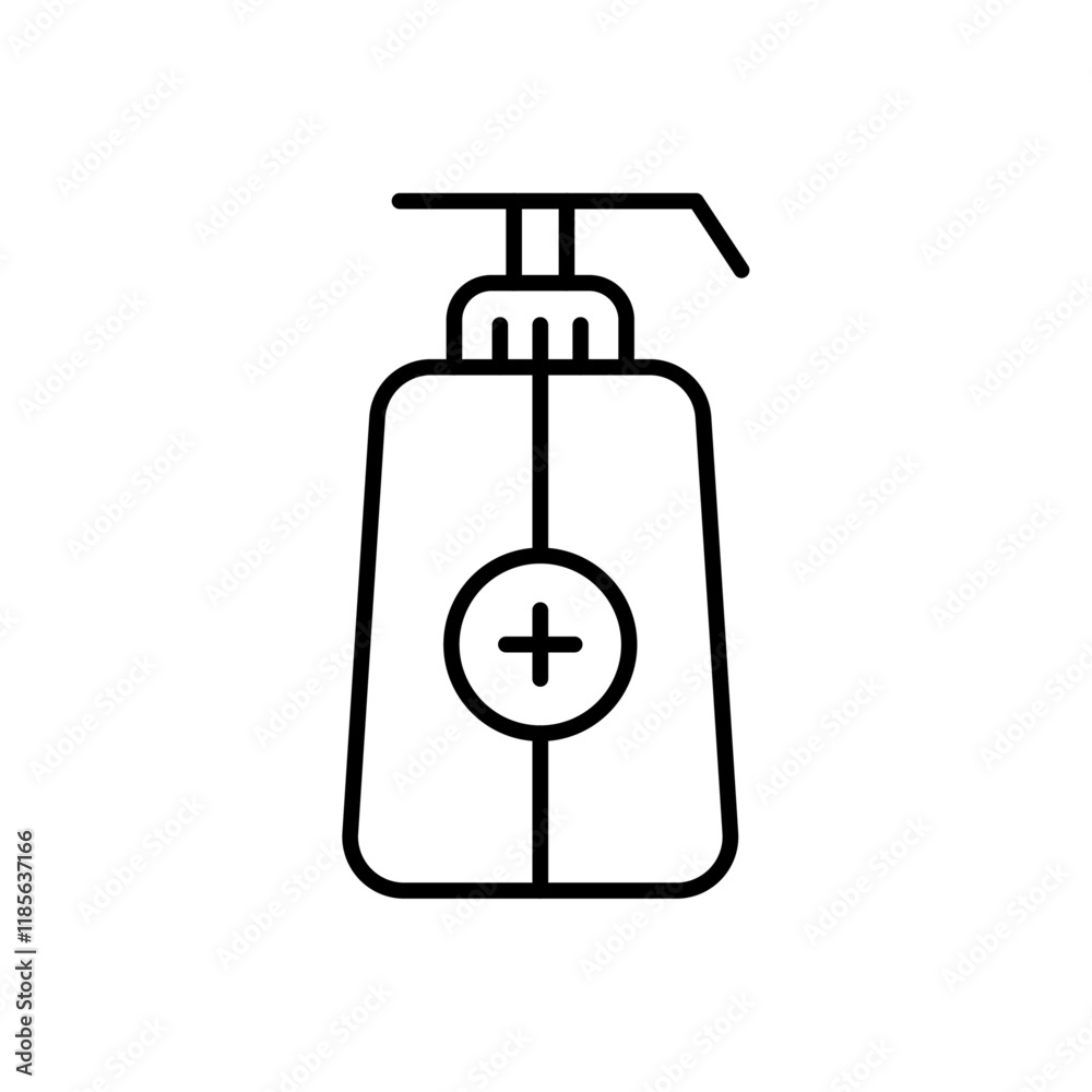 Obraz premium Sanitizer icon Vector logo outline