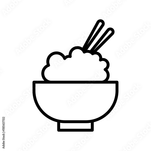 Rise Bowl icon Vector logo outline