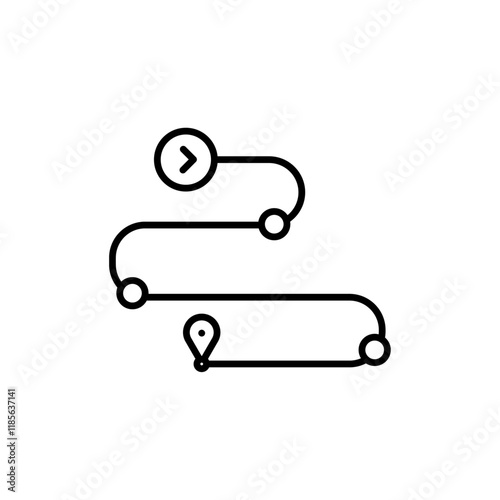 Roadmap icon Vector logo outline