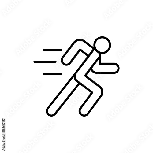 Running icon Vector logo outline