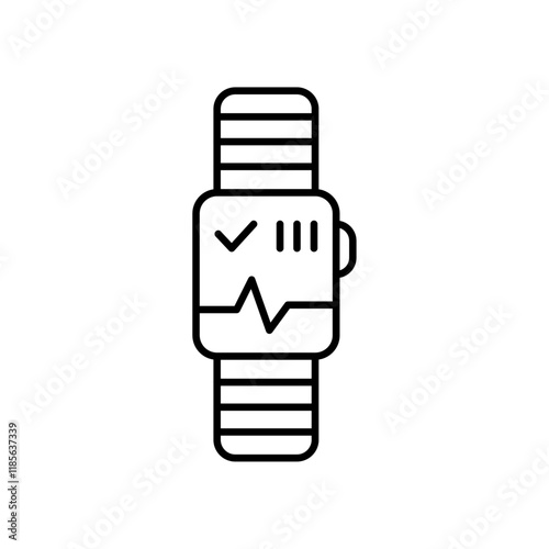 Smartwatch icon Vector logo outline