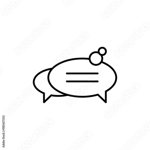 Speech bubble icon Vector logo outline