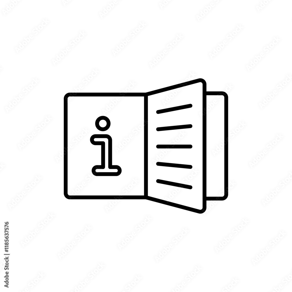 Fototapeta premium User guide icon Vector logo outline
