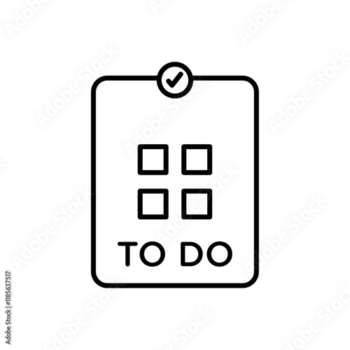 Todo list icon Vector logo outline