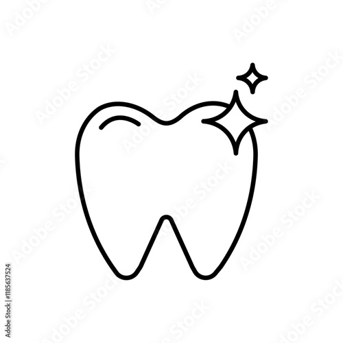 Tooth icon Vector logo outline