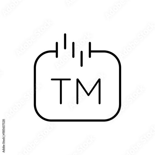 Trademark icon Vector logo outline