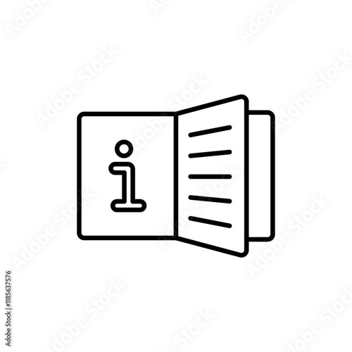 User guide icon Vector logo outline