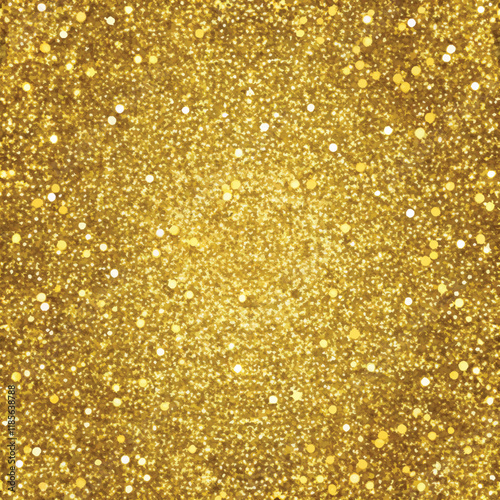 Shimmering Horizon, Gold glitter shiny vector background.