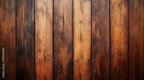 Wooden planks with rich texture and warm tones.
