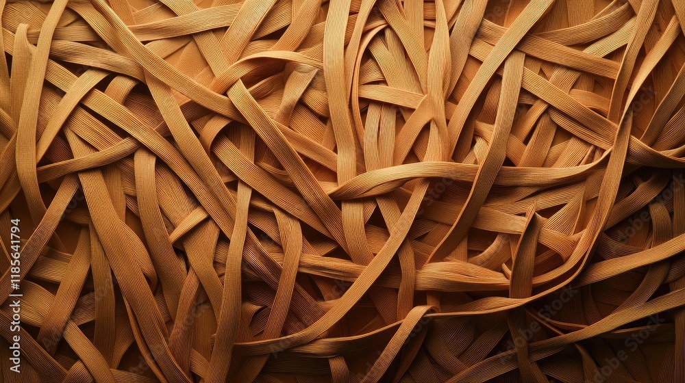 Textured background of intertwined rubber bands in natural tones showcasing flexibility and creativity in stationary or craft design. Textured background of intertwined rubber bands in natural tones showcasing flexibility and creativity in stationary or craft design.