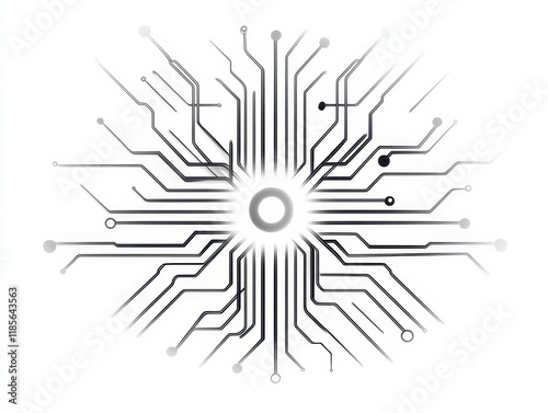 Hightech circuit board vector, explore the intricate world of electronic connections and digital innovation