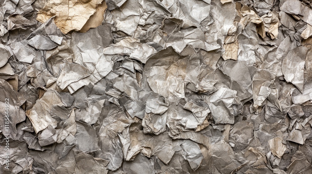 Recyclable Crumpled Kraft Paper Textured Background for Sustainable Design Projects Recyclable Crumpled Kraft Paper Textured Background for Sustainable Design Projects