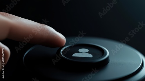 Closeup of finger activates controller button, igniting immersive gaming experience photo