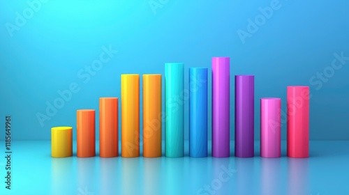 A dynamic D bar graph visualizing survey results, featuring brightly colored bars with shadow effects to give depth, placed on a minimalist surface. Free Download A dynamic D bar graph visualizing survey results, featuring brightly colored bars with shadow effects to give depth, placed on a minimalist surface. - GFXLoad