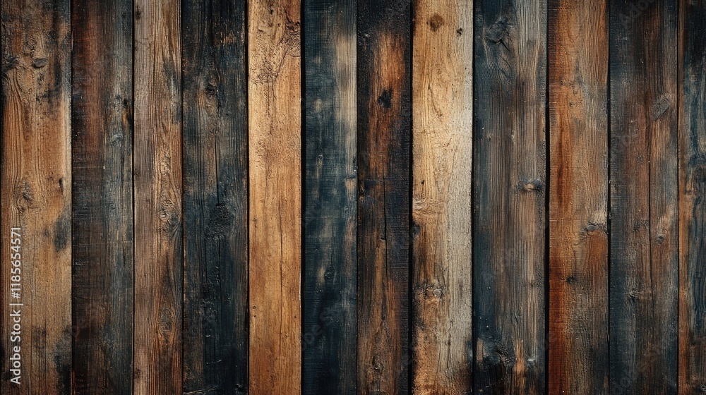 Naklejka premium Natural wood texture with rich color variations for rustic backgrounds or design projects featuring authentic timber aesthetics