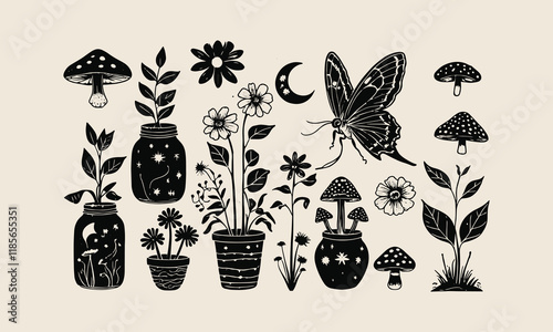A whimsical vector illustration featuring hand-drawn elements that is easily editable.